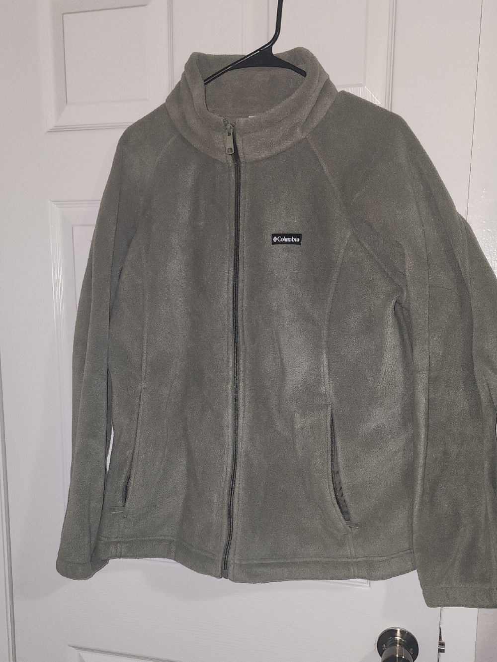 Columbia Olive Green Zip-Up Fleece Jacket